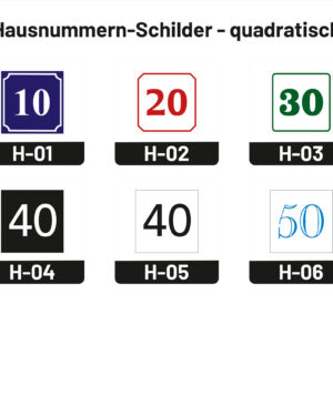 Hausnummernschilder – quadratisch