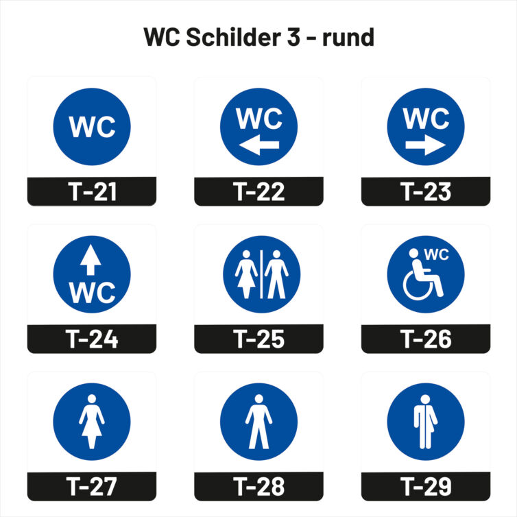 WC Schilder 3 – rund